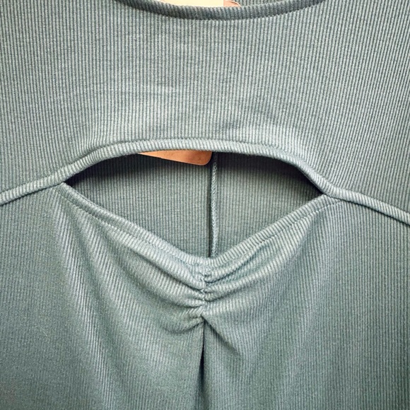 Lily Rose Teal Blue Cutout Front Fit&Flare Knee Length Dress Women's Size XL NWT - Picture 5 of 6